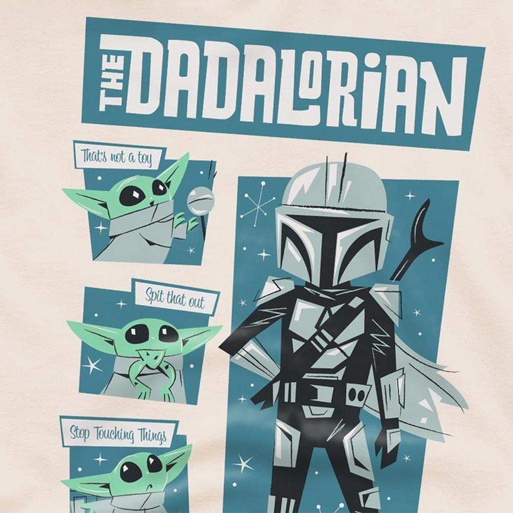 Star Wars Unisex Adult Father Dadalorian Grogu Retro T-Shirt
