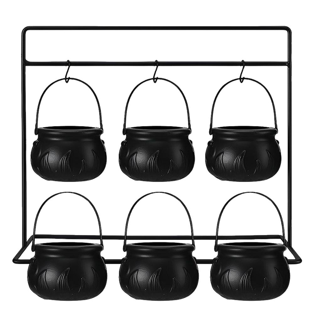 3/6/9Pcs Halloween Candy Bucket Multi-function Trick Or Treat Candy Bucket Witches Decorative Pot for Party Decoration