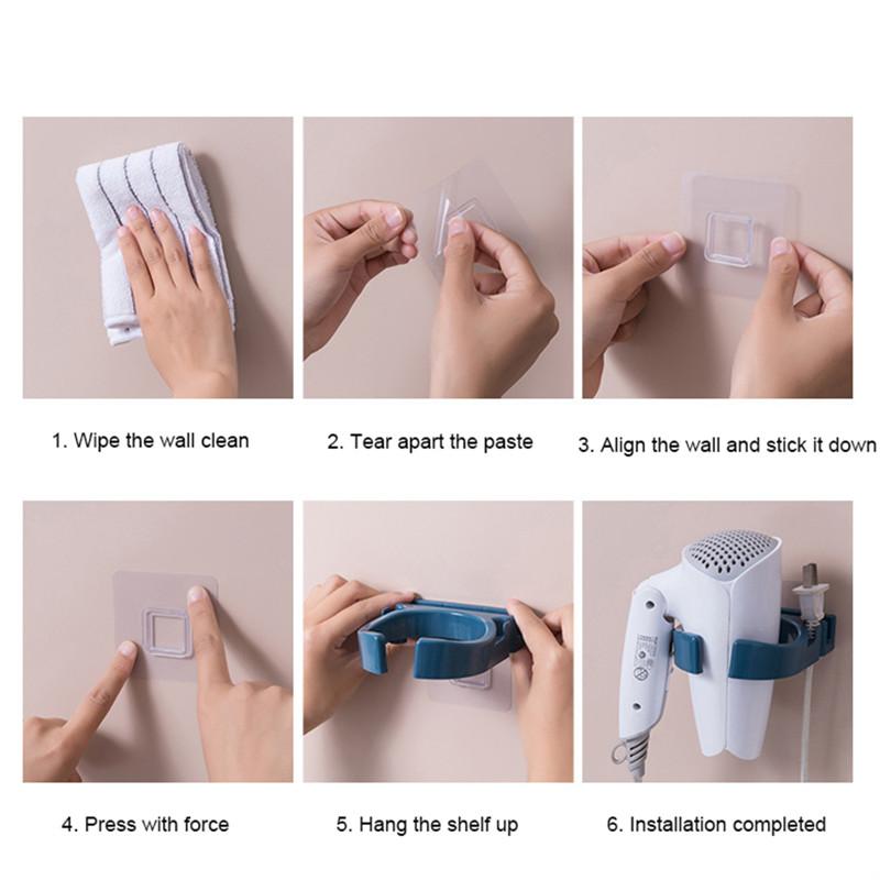 Держатель для фена, органайзер для хранения, кронштейн, крючок, настенная подставка, держатели для подставки, подвесной унитаз, аксессуары для ванной комнаты, инструмент