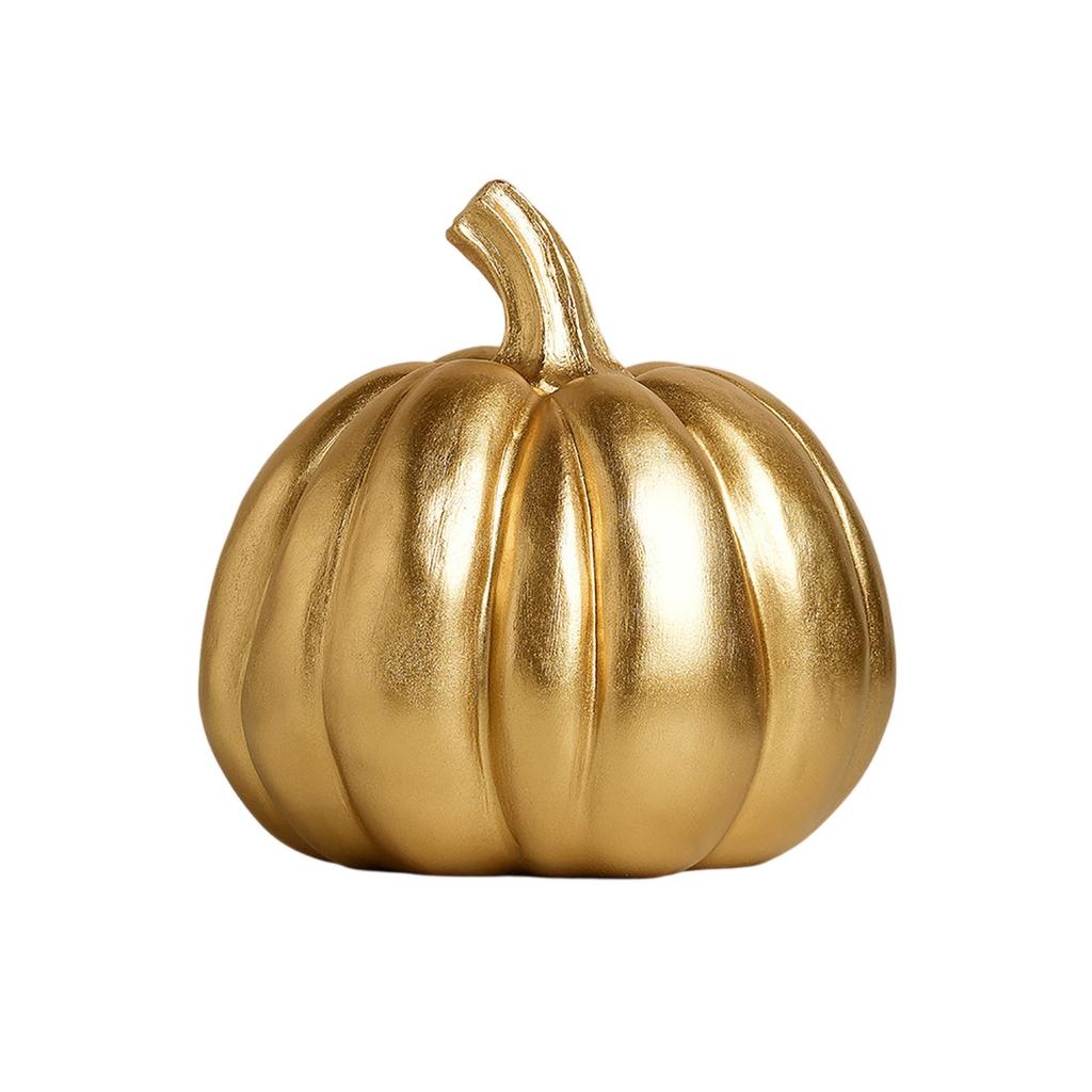 Vintage Halloween Pumpkin Figurine – Resin Decorative Ornament For Holiday And Home Display