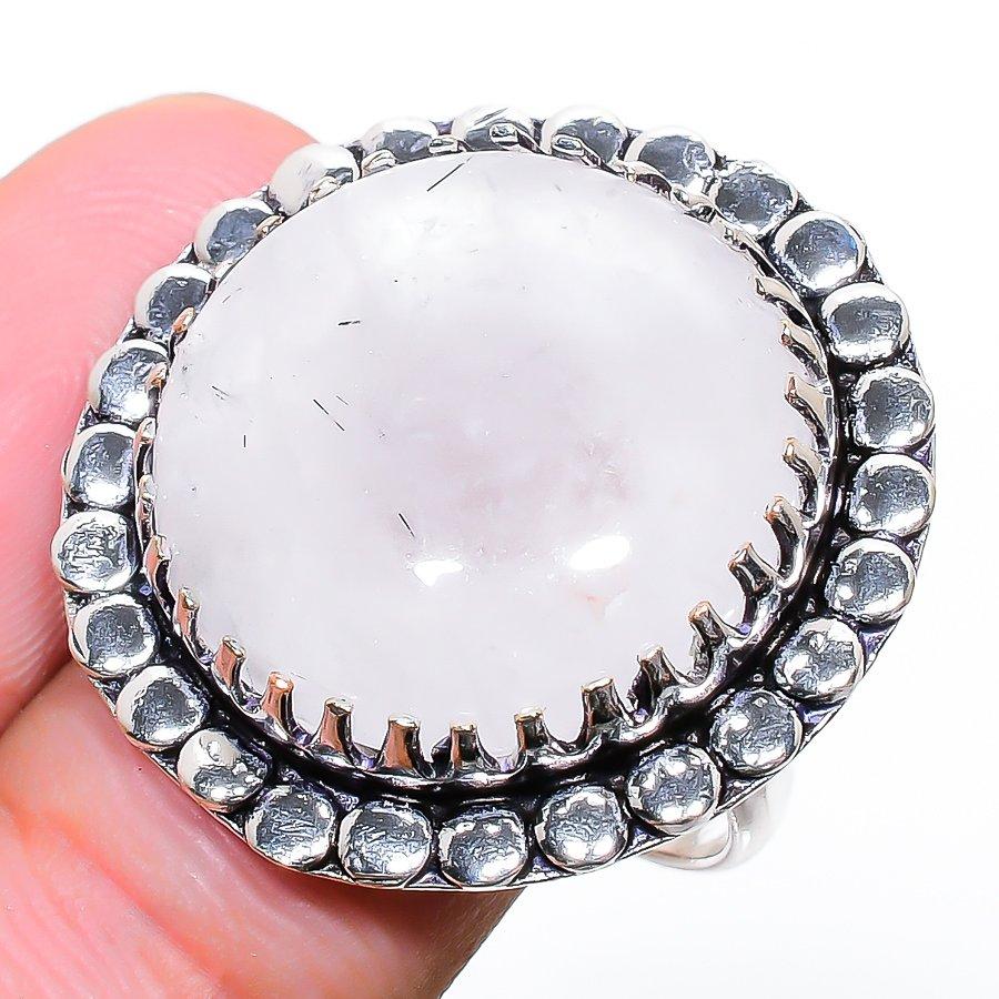Rainbow Moonstone Gemstone Handmade 925 Sterling Silver Jewelry Pendant 3.35"