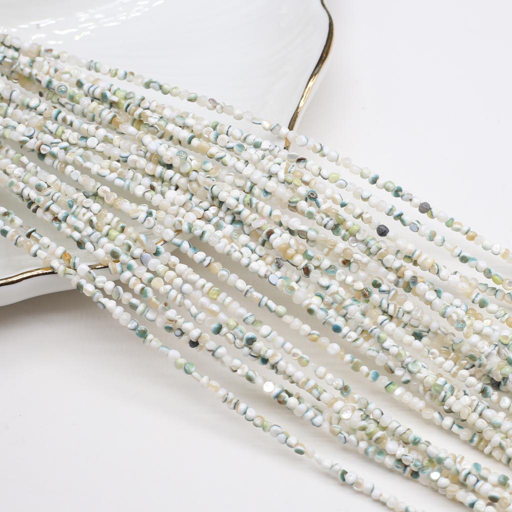 1 нить, Натуральные бусины из перламутра, 2-3 мм, Богемные свободные бусины-разделители для изготовления украшений, DIY ожерелья, браслеты, ножные браслеты, аксессуары для рукоделия 38 см