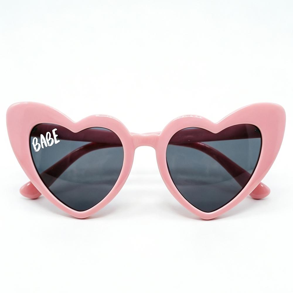 Heart Shaped Babe Sunglasses Black Pink Frame Novelty Eyewear For Hen Party And Photo Booth Props KJ192