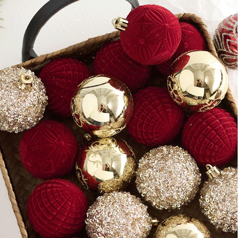 Glitter Christmas Hanging Balls Shatterproof Merry Christmas Decor  Holiday Festive