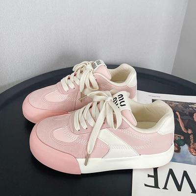 Нишевые контрастные цвета ретро немецкие кроссовки на платформе белые туфли женская обувь 2025 новая весенняя универсальная спортивная и любительская обувь для сноуборда