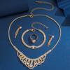 Набор бриллиантовых украшений Ожерелье Женские премиальные аксессуары Цепочка на ключицу Супер яркий свет Роскошные украшения Набор из четырех предметов