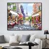 Aesthetic Paris Streets Canvas Oil Painting Modern City Landscape Posters and Prints Wall Art Picture for Living Room Home Decor