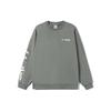 Li Ning Sports Lifestyle Series Logo Print Crew Neck Pullover Sweatshirt Men Sweatshirt Gray AWDRB77-4