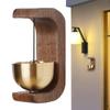 Магнитный дверной звонок для входной двери с двусторонним скотчем деревянный латунный в деревенском стиле громкий дверной звонок для раздвижной двери украшение