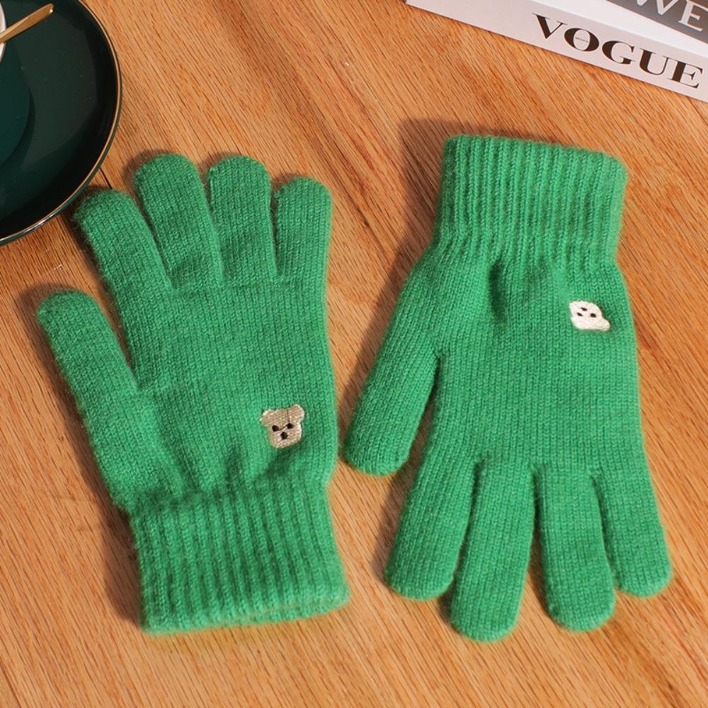 Protection From Cold Women Bow-knot Warm Gloves Touch Screen Knitted Gloves for Men and Women