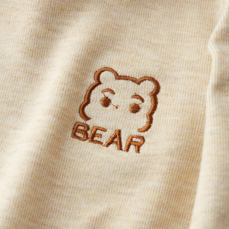 Футболка для малышей и девочек, утепленная, для мальчиков и девочек, топ с маленьким медвежонком, однотонный, с длинными рукавами, принцесса, зима-осень