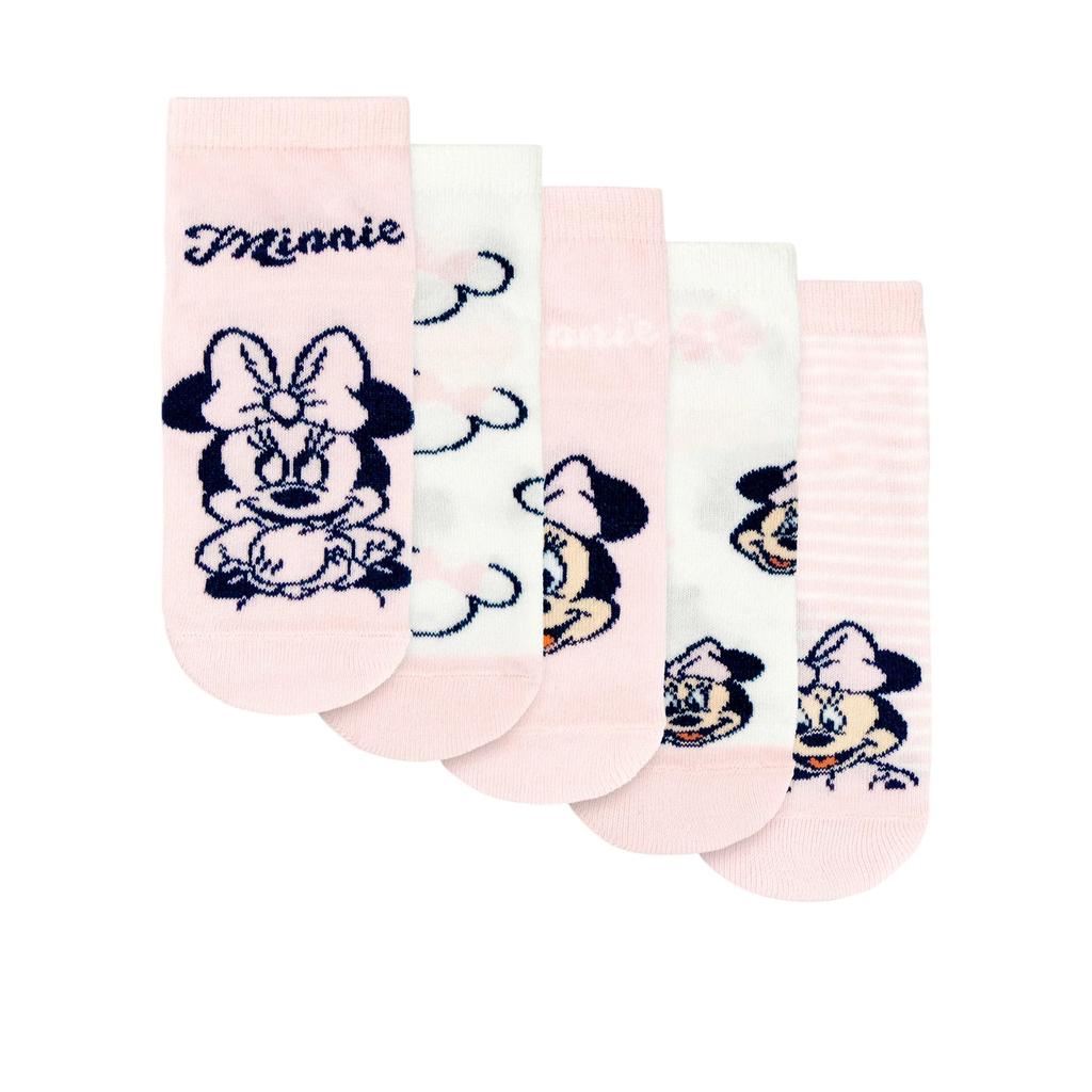 Disney Girls Minnie Mouse Calf-Length Socks (Pack of 5)