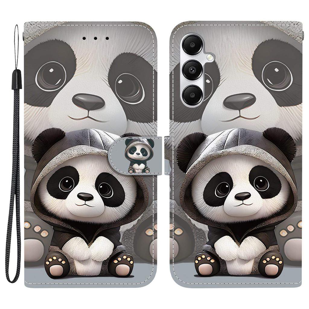 Чехол-кошелек для Samsung Galaxy A17 5G, кожаный чехол-подставка с принтом и ремешком