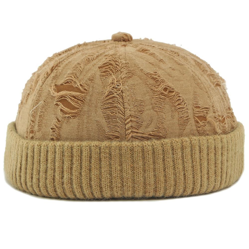 HT4857 Autumn Winter Cap for Men Women Stylish Shabby Skull Cap Male Female Beanie Hat Knitted Earflap Cap Adjustable Bomber Hat