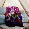 Demon Slayer characters printed throw blanket—lightweight,soft,warm;versatile blanket for all seasons—perfect as &air-conditioning throw,nap blanket