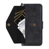 For iPhone 16 Plus Leather Case Magnetic Closure Wallet Stand Phone Cover with Crossbody Strap