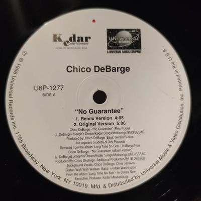12-дюймовая пластинка CHICO DEBARGE - No Guarantee U8P1277 Universal Recor 1998 US Rap & Hip-Hop/R&B Б/у