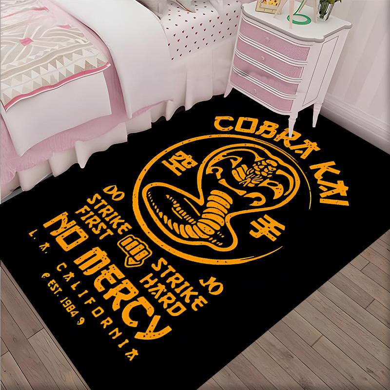 Полиэстеровый ковер Cobra Kai, Мягкий коврик для дома и офиса под кресло, для гостиной, компьютерного стола - Декоративный дизайн ковра для домашнего офиса