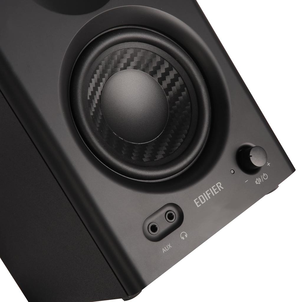 Edifier MR4 42W Studio-Ready Active Nearfield Monitor Speakers with Balanced TRS Inputs, RCA and 3.5mm Stereo Plugs, Bookshelf Speakers, Pair of 2 -