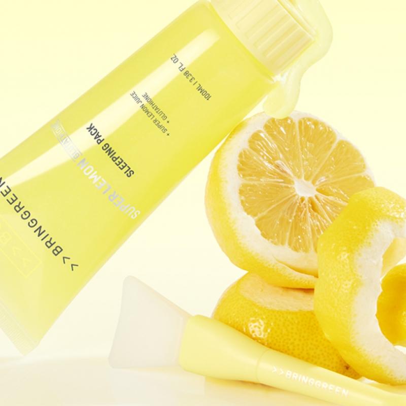 BRING GREEN [новый] Ночной пакет Bring Green Super Lemon Glutathione 100 мл, проект + шпатель 