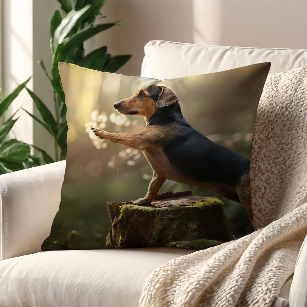 Kawaii Dachshund cushion cover For Pillow Printing Sofa Decoration Home Car Room Coffee Shop Office Nordic Simplicity