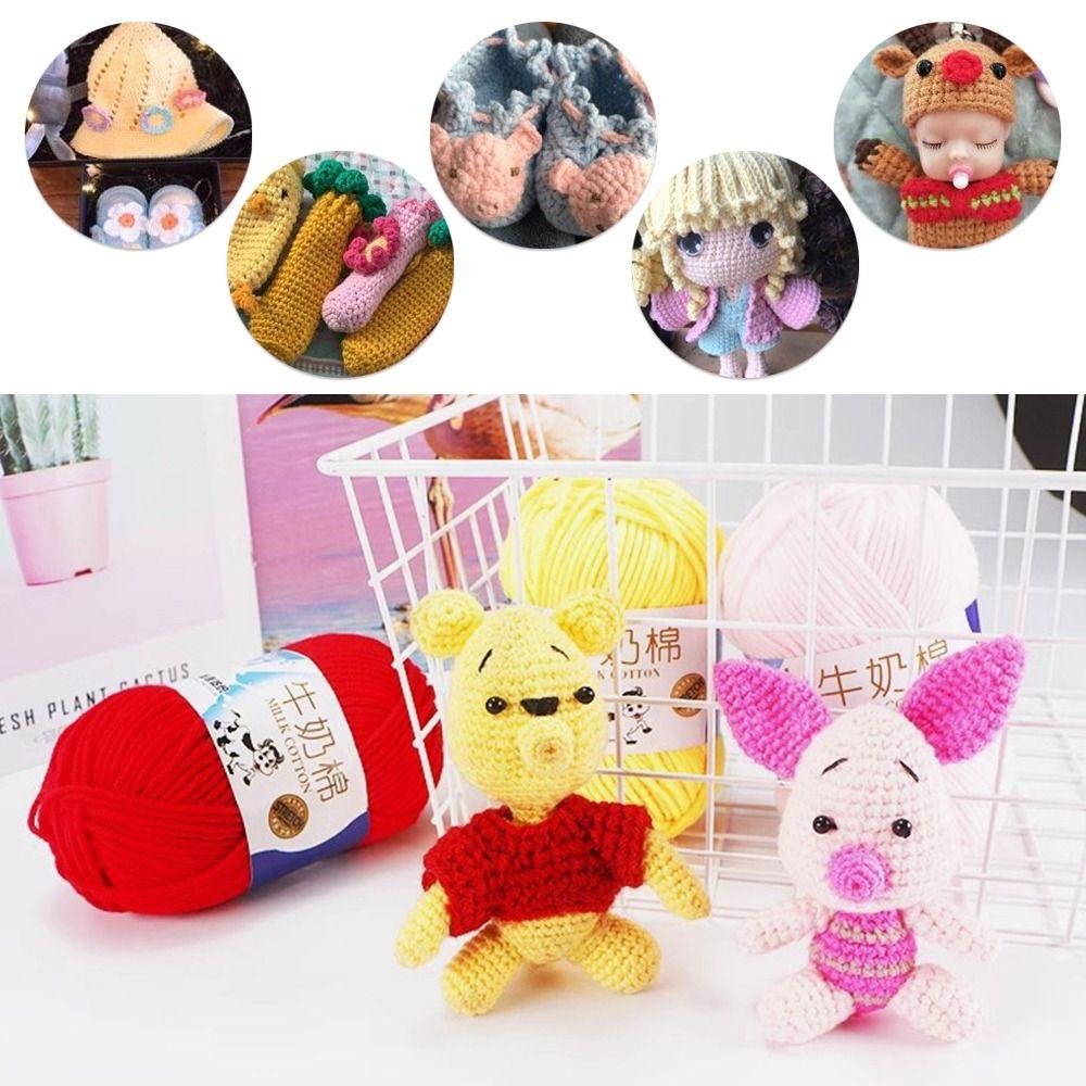 Cotton Crochet Knitting DIY Cotton Yarn Thick Milk Cotton  Sofa Cushion