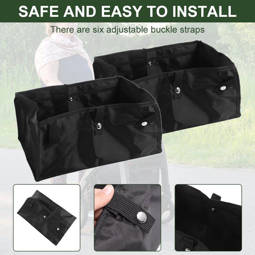 Foldable Wheelchair Storage Hanging Bag Hanging Under Seat Rollator Pouch  Miscellaneous