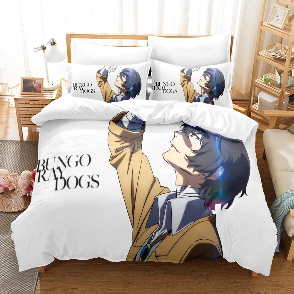 Bungo Stray Dogs Bedding Collection Anime 3D Duvet Cover Collections Comforter With Bed Linen Twin Queen King Single Size Kids Girls Gift Cartoon