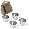 camping moon Camping Coffee Solo Mug S Mug 160ml 4 Piece Set with Canvas Case SOLO MUG S-180-4P+B