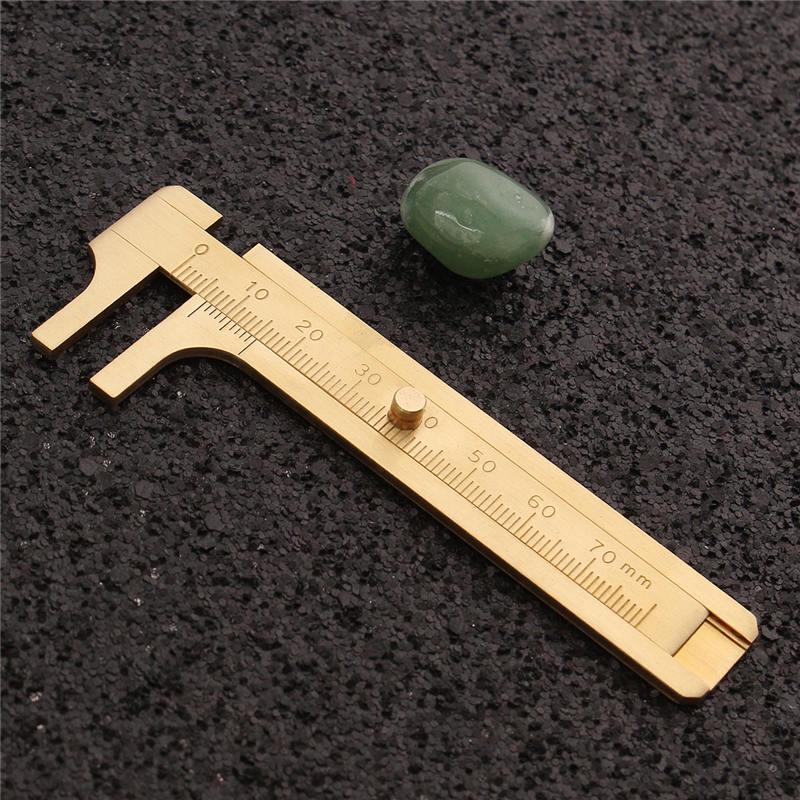 Мини-латунный скользящий штангенциркуль 80 мм 3,25 дюйма, карманная линейка, двойная шкала