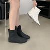 Retro Fashion Boots Women's 2025 Winter New Square Head Thick Heel Suede Korean Small Ankle Boots Thin Short Boots Women
