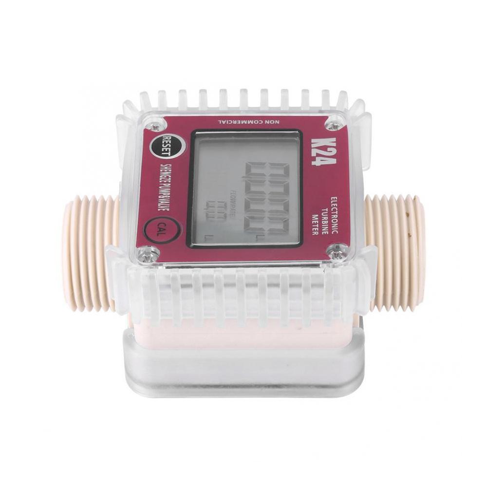 K24 Turbine Flow Meter Water Fuel Flow Water Meter Electronic Turbine Flow Meter Sensor for Urea Kerosene Gasoline Water
