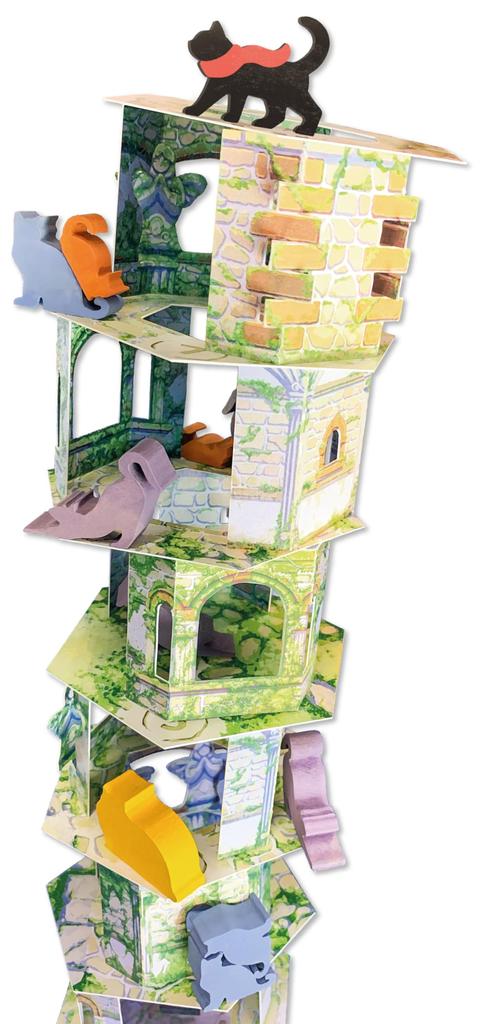 Arkwright Cat and the Tower Ages Board Game (1-5 Players, 15-30 Minutes, 6+)