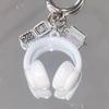 1 Piece Y2K Aesthetic Keychain Cute 3D Stereo Headphone Mobile Bag Pendant For Wallet And Car Keys Decoration