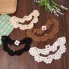 Detachable Knitted Scarves Round Neck Blouse Shoulders Fake Collar Hollow Out Crochet Shawl  Female
