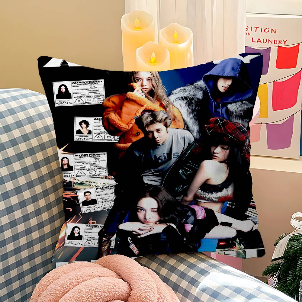 Kpop Хит A-ALLDAY P-PROJECT Персонализированные Подушки для Декора Дома с Фотографией и Текстом, Домашние Подарки 45x45 см