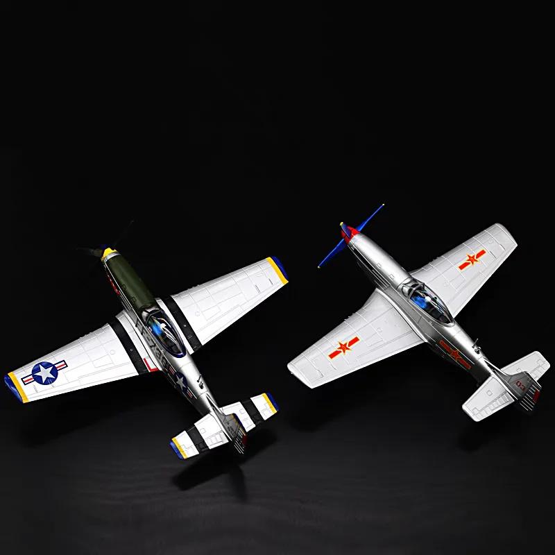 Литье под давлением 1:Модель истребителя P-51 Mustang в масштабе 1:48, металлическая, игрушка, имитация модели военного боевого самолета, сувенир, украшение для витрины