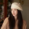 Hats for Women In Autumn and Winter Rabbit Beret Solid Color Versatile Knitted Wool Hats In Winter Warm Painter Hats and Bud Hats Trendy