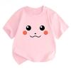 Potdemiel Pikachu Print  Children's T-Shirt, New Summer Style, Casual, Comfortable, and Breathable Children's Top