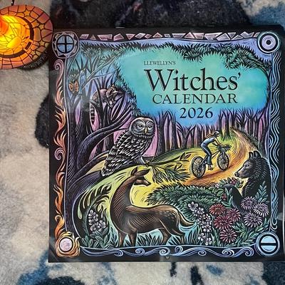 Календарь Ведьмы 2026 Готический Ведьмин Планировщик с Фазами Луны, Викканскими Праздниками, Магическими Ритуалами - Недатированный Недельный и Месячный Макет