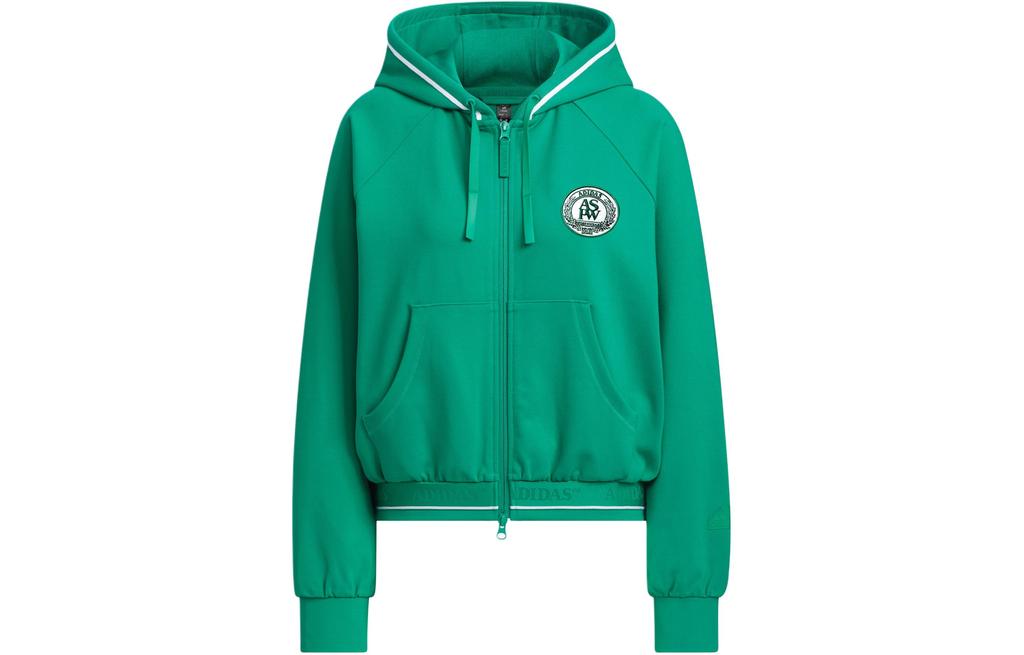 Women's Jacket Adidas Verbiage Crop Jacket Jackets & Coats Women's Smoke Green