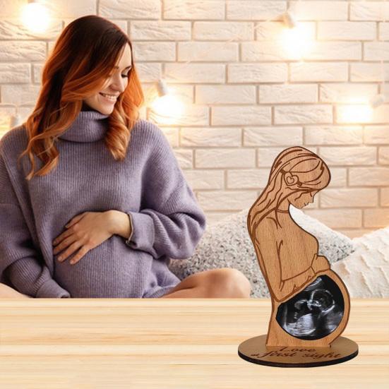 Фоторамка для УЗИ ребенка Yousheng, деревянная подставка для фотографий беременной женщины, стоящая рамка для УЗИ, подарок на память о беременности для молодых мам и пап