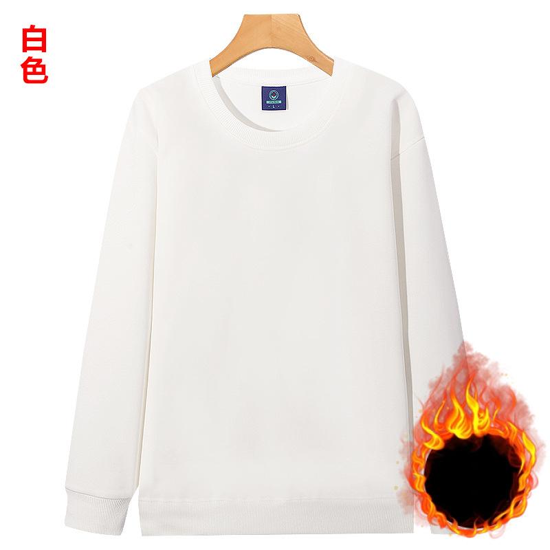 320G autumn and winter Chinese cotton crew neck sweater composite super soft heavy sweater long sleeve top shoulder sweater