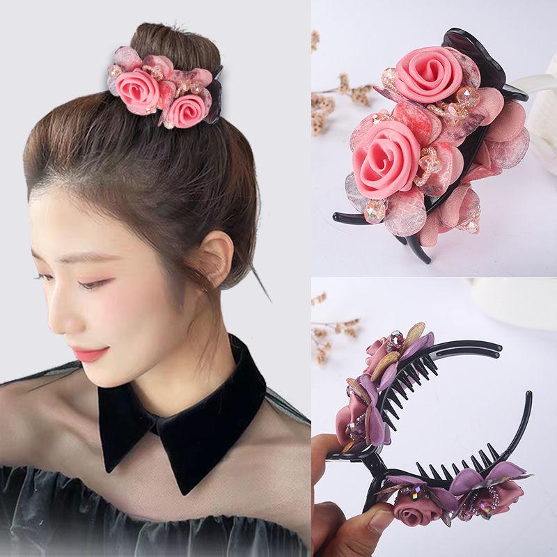 Высококачественная женская большая заколка-краб для волос для осени/зимы - Элегантная заколка-акула для конских хвостов