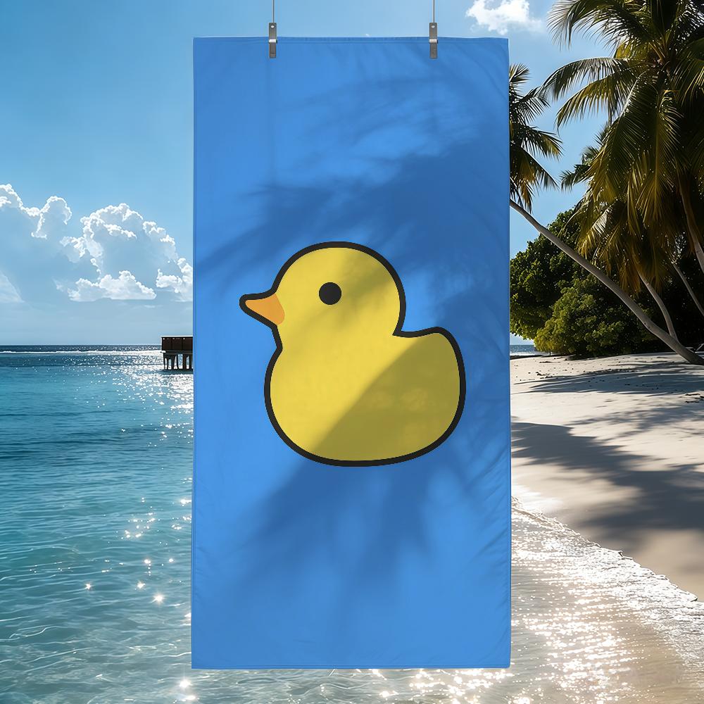 D-duck смешной мультяшный Полотенце Быстросохнущие Пляжные полотенца Подходят для Бассейнов Кемпинга Йоги И Тренажерного зала