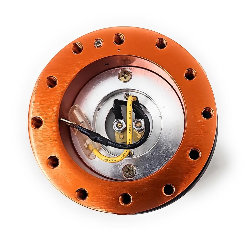 NRG Gen Steering Wheel Quick Release Kit Orange Body Titanium Chrome Ring SRK-200OR 2.0 - &