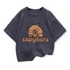 Capybara Print T Shirt For Kids Boy Anime Cute Capibara Short-sleeved Tees Tops Tshirt Girl Clothes