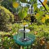 Hanging Bird Bath with Solar Energy for Outdoor Spaces 9.25inchx9.25inchx19.69inch
