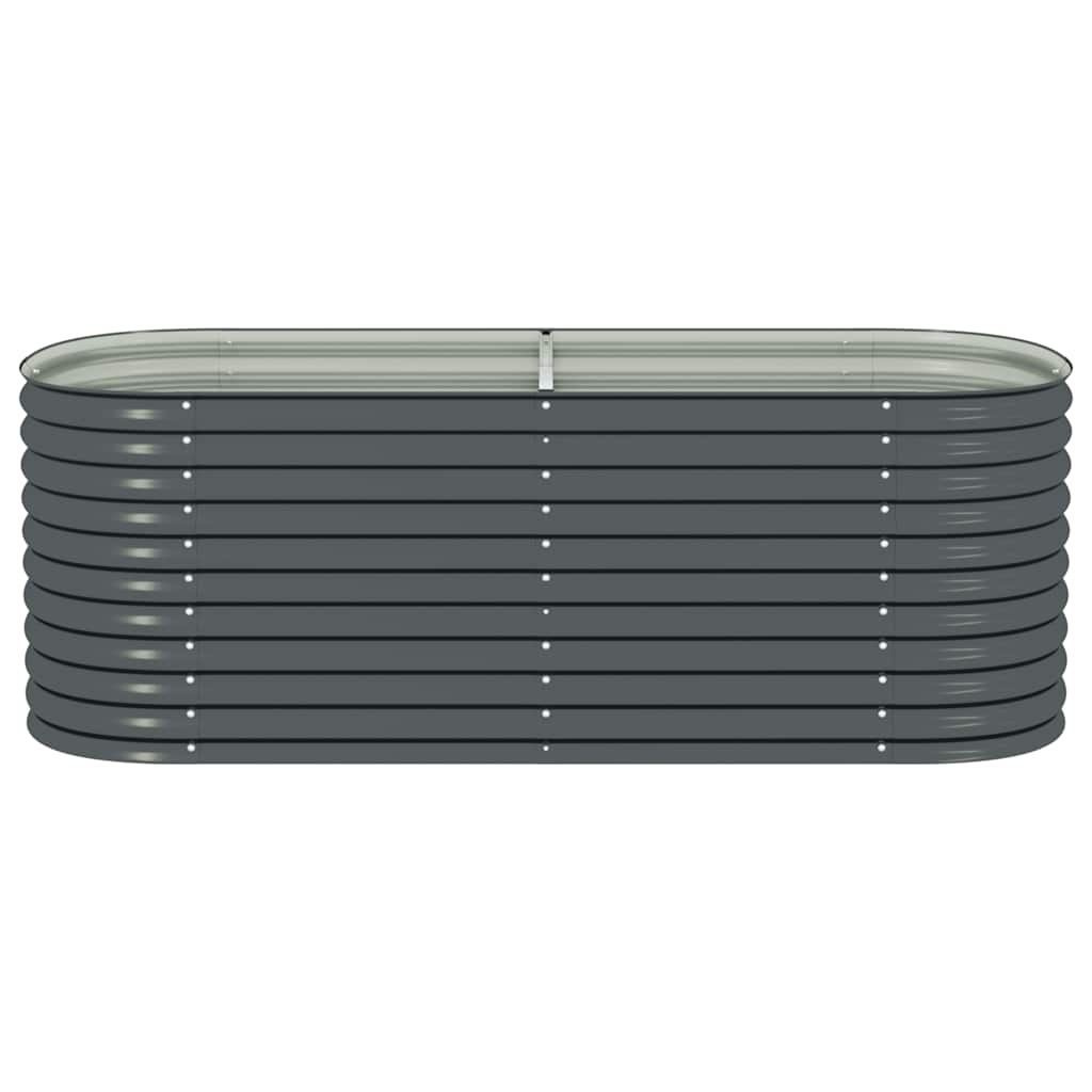 vidaXL Garten-Hochbeet 240 x 80 x 81 cm Verzinkter Stahl Grau