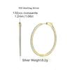 925 Sterling Silver Moissanite Big Hoop Earrings Men's and Women's Couple Models Fashion Trend Design Sense High-End Jewelry